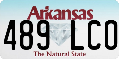 AR license plate 489LCO