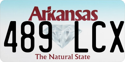 AR license plate 489LCX