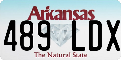 AR license plate 489LDX