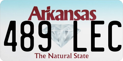 AR license plate 489LEC