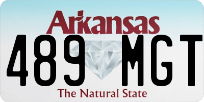 AR license plate 489MGT