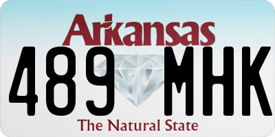 AR license plate 489MHK