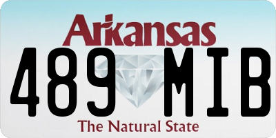AR license plate 489MIB