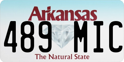 AR license plate 489MIC