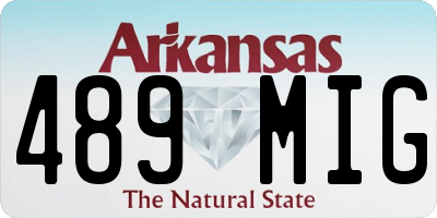 AR license plate 489MIG