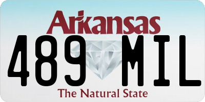 AR license plate 489MIL