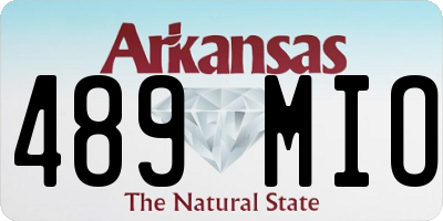 AR license plate 489MIO