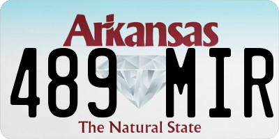 AR license plate 489MIR
