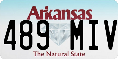 AR license plate 489MIV