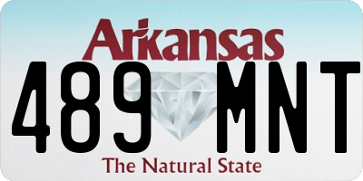 AR license plate 489MNT