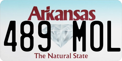 AR license plate 489MOL