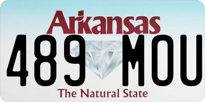 AR license plate 489MOU