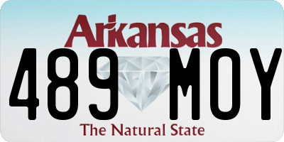 AR license plate 489MOY