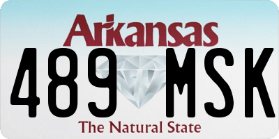 AR license plate 489MSK