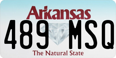 AR license plate 489MSQ