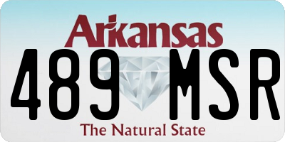AR license plate 489MSR