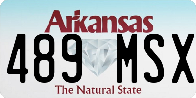 AR license plate 489MSX