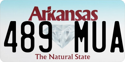 AR license plate 489MUA