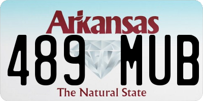 AR license plate 489MUB