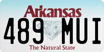 AR license plate 489MUI