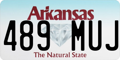 AR license plate 489MUJ