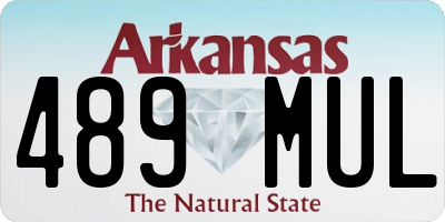 AR license plate 489MUL
