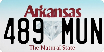 AR license plate 489MUN