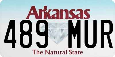 AR license plate 489MUR