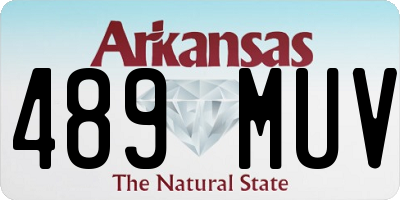 AR license plate 489MUV