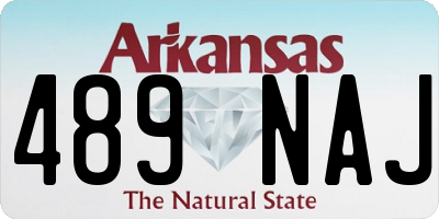 AR license plate 489NAJ