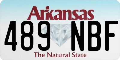 AR license plate 489NBF