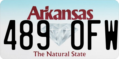 AR license plate 489OFW