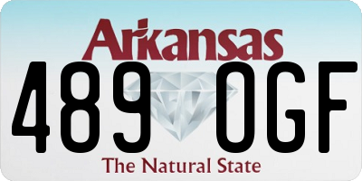AR license plate 489OGF