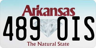 AR license plate 489OIS