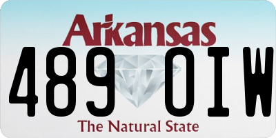 AR license plate 489OIW