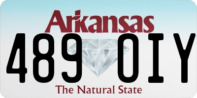 AR license plate 489OIY