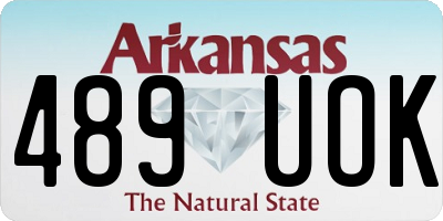 AR license plate 489UOK