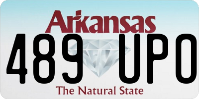 AR license plate 489UPO