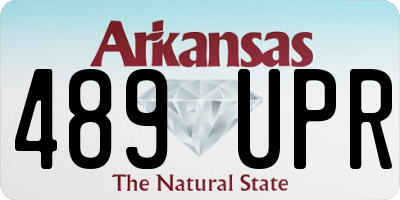 AR license plate 489UPR