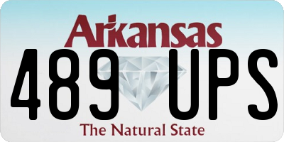 AR license plate 489UPS