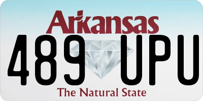 AR license plate 489UPU