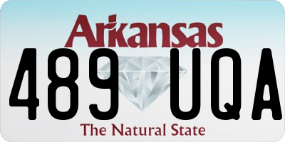 AR license plate 489UQA