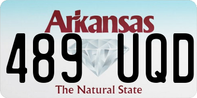 AR license plate 489UQD