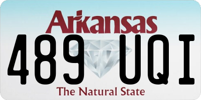 AR license plate 489UQI