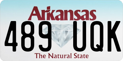 AR license plate 489UQK