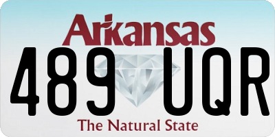 AR license plate 489UQR