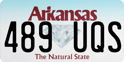 AR license plate 489UQS