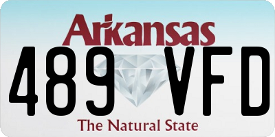 AR license plate 489VFD