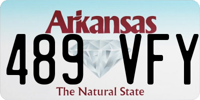 AR license plate 489VFY
