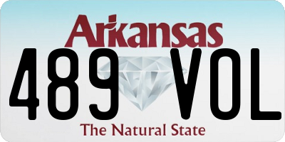 AR license plate 489VOL